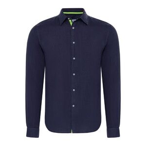 Hugo Boss Navy Casual Button Down Shirt size Small